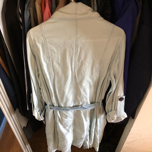 BCBG Chambray Trench Coat - Picture 4 of 4